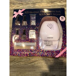 My Beauty Spot Exclusive Nails Polish Accessories & Dryer 9 Pc Set. New.